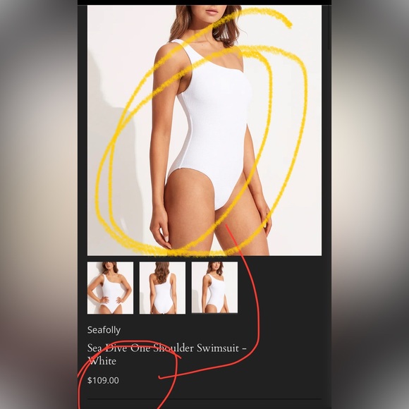 NWT- Seafolly “SeaDive”White Swimsuit - Picture 2 of 11